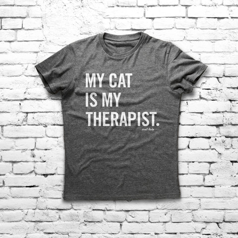 My Cat Is My Therapist - Unisex Tee - Cat-toure Cat Clothes